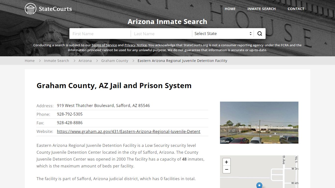 Eastern Arizona Regional Juvenile Detention Facility ...