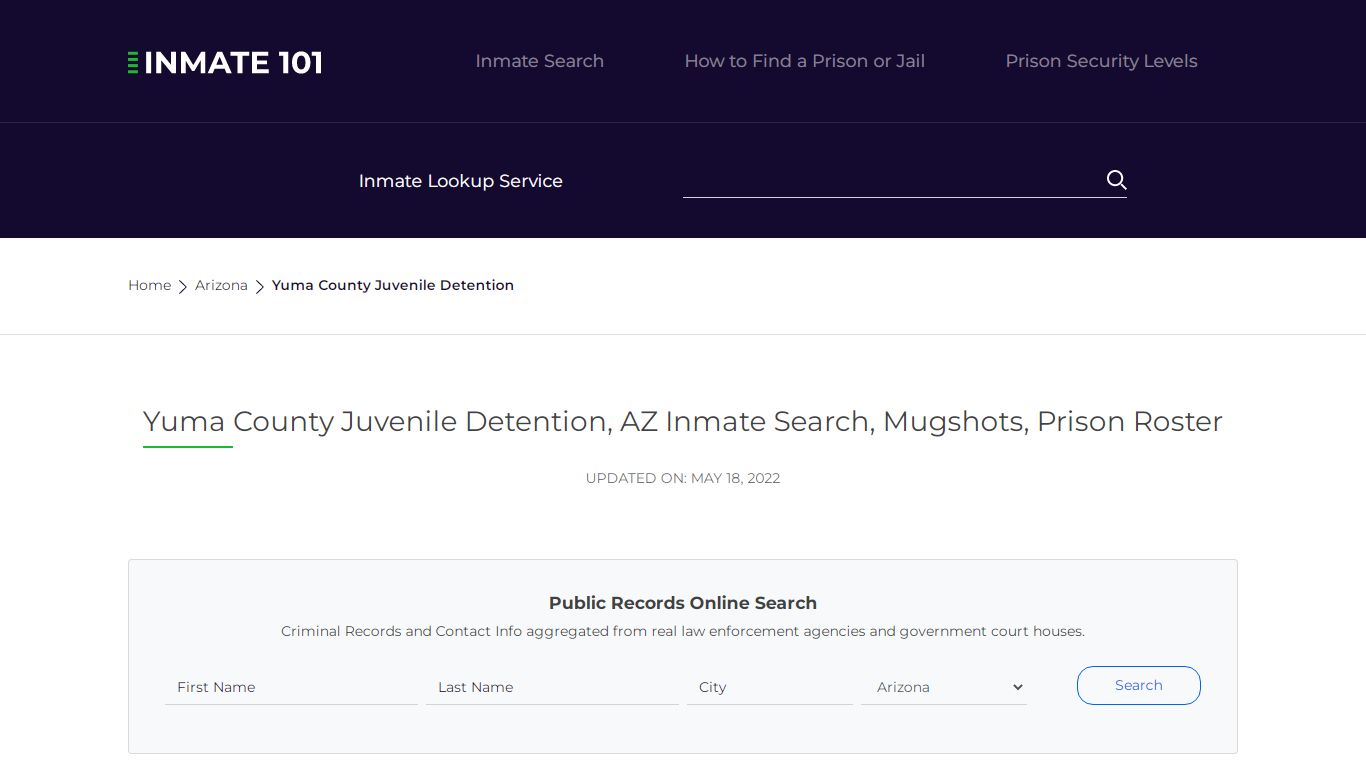 Yuma County Juvenile Detention, AZ Inmate Search, Mugshots ...